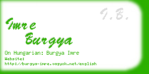 imre burgya business card